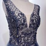 星紫簍空珠鑽澎裙禮服