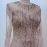 粉膚滿鑽流線水袖禮服