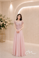 粉霧玫瑰禮服