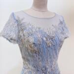 藍紫水鑽紗裙禮服