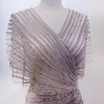 香檳粉紗綻放晚宴禮服