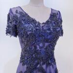 星夜紫珠鑽綻花禮服