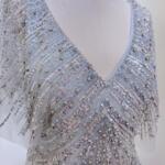 藍紫滿鑽飄飄袖禮服