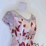 粉嫩櫻花刺繡短旗袍禮服