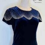 藏藍絲絨銀鑽禮服